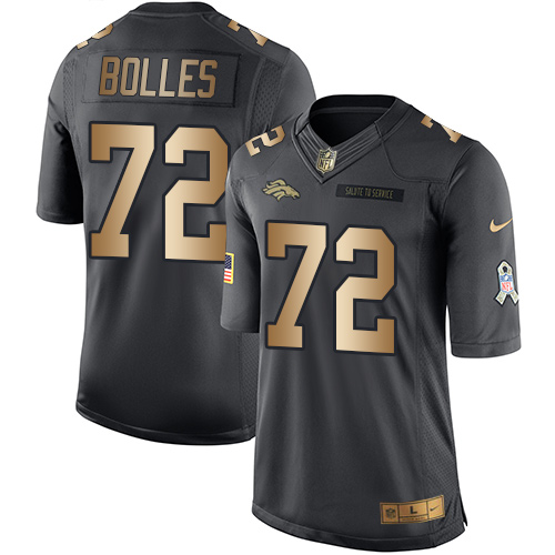Nike Broncos #72 Garett Bolles Black Men's Stitched NFL Limited Gold Salute To Service Jersey Nike Broncos #72 Garett Bolles Black Men's Stitched NFL Limited Gold Salute To Service Jersey