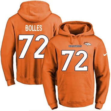 Nike Broncos #72 Garett Bolles Orange Name & Number Pullover NFL Hoodie Nike Broncos #72 Garett Bolles Orange Name & Number Pullover NFL Hoodie