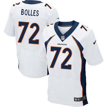 Nike Broncos #72 Garett Bolles White Men's Stitched NFL New Elite Jersey Nike Broncos #72 Garett Bolles White Men's Stitched NFL New Elite Jersey