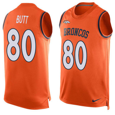 Nike Broncos #80 Jake Butt Orange Team Color Men's Stitched NFL Limited Tank Top Jersey Nike Broncos #80 Jake Butt Orange Team Color Men's Stitched NFL Limited Tank Top Jersey