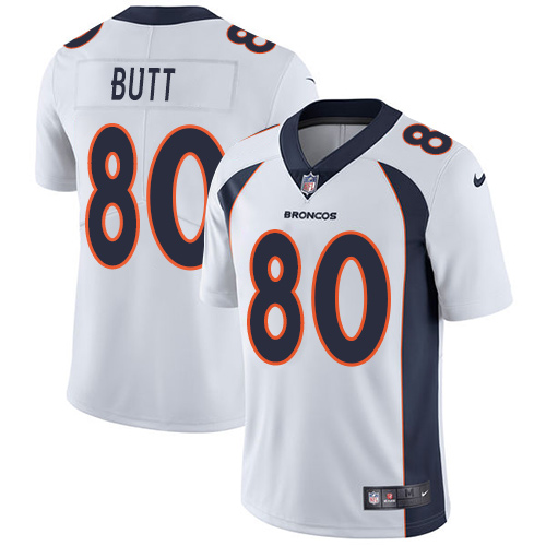Nike Broncos #80 Jake Butt White Men's Stitched NFL Vapor Untouchable Limited Jersey Nike Broncos #80 Jake Butt White Men's Stitched NFL Vapor Untouchable Limited Jersey