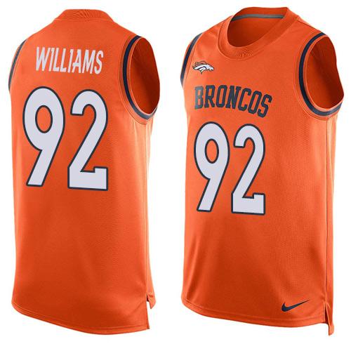 Nike Broncos #92 Sylvester Williams Orange Team Color Men's Stitched NFL Limited Tank Top Jersey Nike Broncos #92 Sylvester Williams Orange Team Color Men's Stitched NFL Limited Tank Top Jersey
