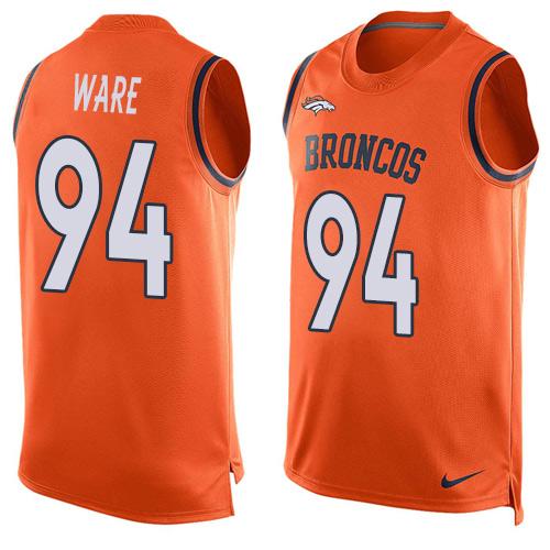 Nike Broncos #94 DeMarcus Ware Orange Team Color Men's Stitched NFL Limited Tank Top Jersey Nike Broncos #94 DeMarcus Ware Orange Team Color Men's Stitched NFL Limited Tank Top Jersey