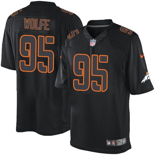 Nike Broncos #95 Derek Wolfe Black Men's Stitched NFL Impact Limited Jersey Nike Broncos #95 Derek Wolfe Black Men's Stitched NFL Impact Limited Jersey