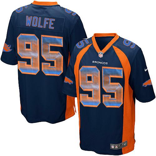 Nike Broncos #95 Derek Wolfe Navy Blue Alternate Men's Stitched NFL Limited Strobe Jersey Nike Broncos #95 Derek Wolfe Navy Blue Alternate Men's Stitched NFL Limited Strobe Jersey