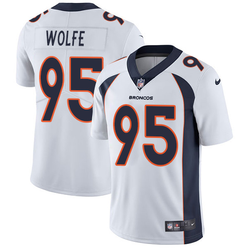 Nike Broncos #95 Derek Wolfe White Men's Stitched NFL Vapor Untouchable Limited Jersey Nike Broncos #95 Derek Wolfe White Men's Stitched NFL Vapor Untouchable Limited Jersey