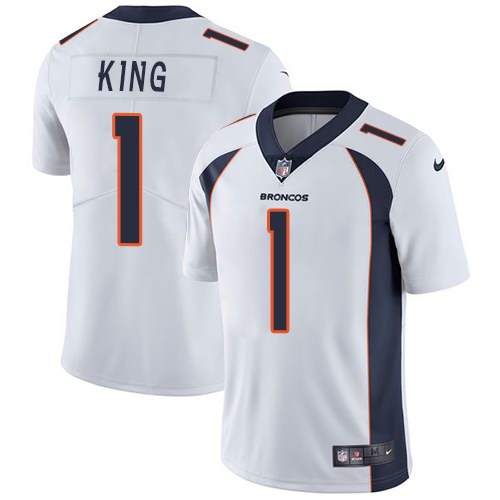 Nike Broncos 1 Marquette King White Vapor Untouchable Limited Jersey Nike Broncos 1 Marquette King White Vapor Untouchable Limited Jersey