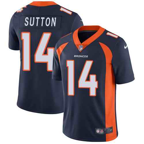 Nike Broncos 14 Courtland Sutton Navy Alternate Vapor Untouchable Limited Jersey Nike Broncos 14 Courtland Sutton Navy Alternate Vapor Untouchable Limited Jersey
