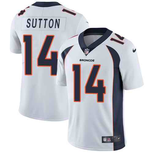 Nike Broncos 14 Courtland Sutton White Vapor Untouchable Limited Jersey Nike Broncos 14 Courtland Sutton White Vapor Untouchable Limited Jersey