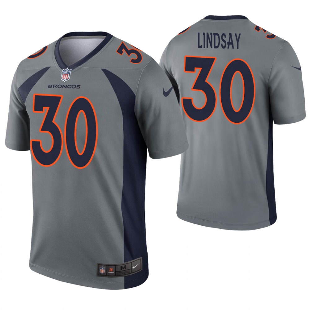 Nike Broncos 30 Phillip Lindsay Gray Inverted Legend Jersey Nike Broncos 30 Phillip Lindsay Gray Inverted Legend Jersey