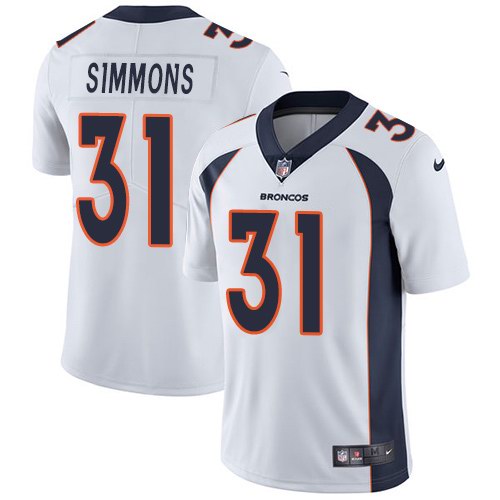Nike Broncos 31 Justin Simmons White Vapor Untouchable Limited Jersey Nike Broncos 31 Justin Simmons White Vapor Untouchable Limited Jersey