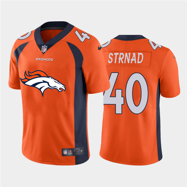 Nike Broncos 40 Justin Strnad Orange Team Big Logo Vapor Untouchable Limited Jersey Nike Broncos 40 Justin Strnad Orange Team Big Logo Vapor Untouchable Limited Jersey