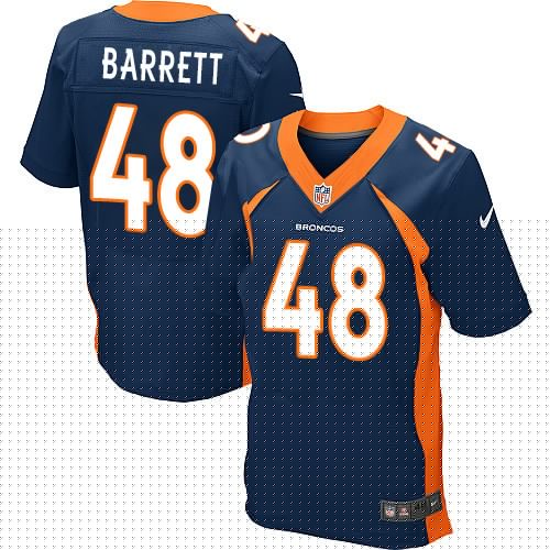 Nike Broncos 48 Shaquil Barrett Navy Elite Jersey