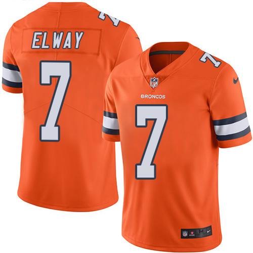 Nike Broncos 7 John Elway Orange Color Rush Limited Jersey Nike Broncos 7 John Elway Orange Color Rush Limited Jersey