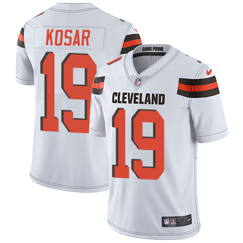 Nike Browns #19 Bernie Kosar White Men's Stitched NFL Vapor Untouchable Limited Jersey