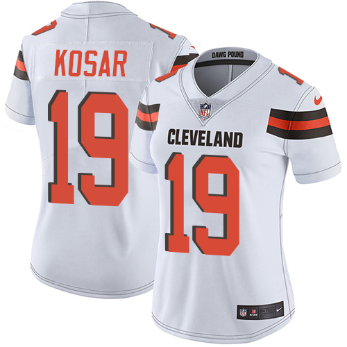 Nike Browns #19 Bernie Kosar White Women's Stitched NFL Vapor Untouchable Limited Jersey - 副本
