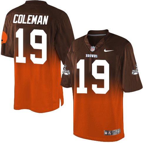 Nike Browns #19 Corey Coleman Brown Orange Men's Stitched NFL Elite Fadeaway Fashion Jersey Nike Browns #19 Corey Coleman Brown Orange Men's Stitched NFL Elite Fadeaway Fashion Jersey