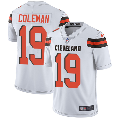Nike Browns #19 Corey Coleman White Men's Stitched NFL Vapor Untouchable Limited Jersey