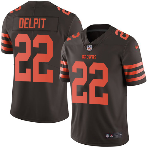 Nike Browns #22 Grant Delpit Brown Men's Stitched NFL Limited Rush Jersey Nike Browns #22 Grant Delpit Brown Men's Stitched NFL Limited Rush Jersey