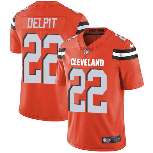 Nike Browns #22 Grant Delpit Orange Alternate Men's Stitched NFL Vapor Untouchable Limited Jersey Nike Browns #22 Grant Delpit Orange Alternate Men's Stitched NFL Vapor Untouchable Limited Jersey
