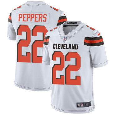 Nike Browns #22 Jabrill Peppers White Men's Stitched NFL Vapor Untouchable Limited Jersey