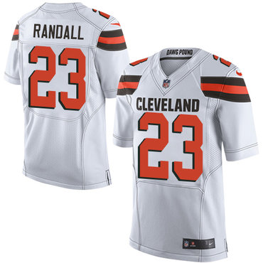 Nike Browns #23 Damarious Randall White Men's Stitched NFL Elite Jersey Nike Browns #23 Damarious Randall White Men's Stitched NFL Elite Jersey