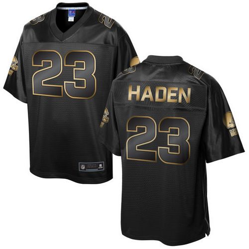 Nike Browns #23 Joe Haden Pro Line Black Gold Collection Men's Stitched NFL Game Jersey Nike Browns #23 Joe Haden Pro Line Black Gold Collection Men's Stitched NFL Game Jersey