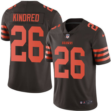 Nike Browns #26 Derrick Kindred Brown Men's Stitched NFL Limited Rush Jersey Nike Browns #26 Derrick Kindred Brown Men's Stitched NFL Limited Rush Jersey