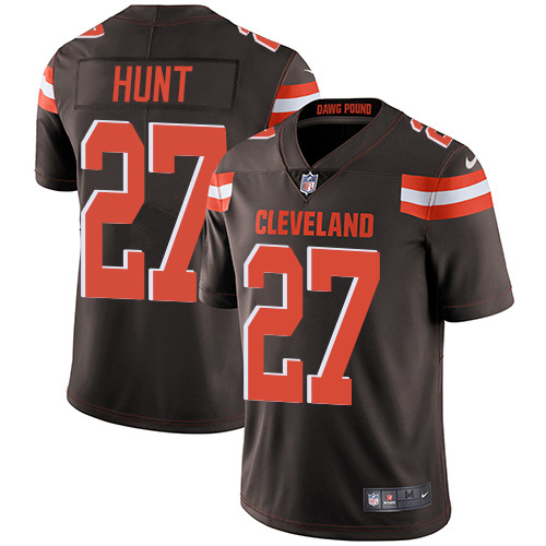 Nike Browns #27 Kareem Hunt Brown Team Color Men's Stitched NFL Vapor Untouchable Limited Jersey Nike Browns #27 Kareem Hunt Brown Team Color Men's Stitched NFL Vapor Untouchable Limited Jersey