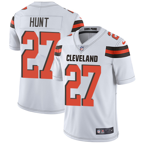 Nike Browns #27 Kareem Hunt White Men's Stitched NFL Vapor Untouchable Limited Jersey Nike Browns #27 Kareem Hunt White Men's Stitched NFL Vapor Untouchable Limited Jersey