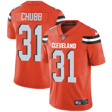 Nike Browns #31 Nick Chubb Orange Alternate Men's Stitched NFL Vapor Untouchable Limited Jersey Nike Browns #31 Nick Chubb Orange Alternate Men's Stitched NFL Vapor Untouchable Limited Jersey