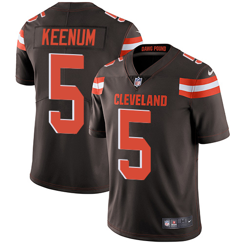 Nike Browns #5 Case Keenum Brown Team Color Men's Stitched NFL Vapor Untouchable Limited Jersey Nike Browns #5 Case Keenum Brown Team Color Men's Stitched NFL Vapor Untouchable Limited Jersey