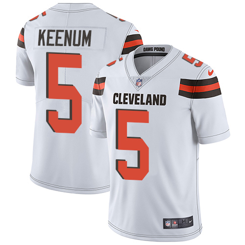 Nike Browns #5 Case Keenum White Men's Stitched NFL Vapor Untouchable Limited Jersey Nike Browns #5 Case Keenum White Men's Stitched NFL Vapor Untouchable Limited Jersey