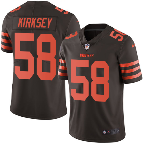Nike Browns #58 Christian Kirksey Brown Men's Stitched NFL Limited Rush Jersey Nike Browns #58 Christian Kirksey Brown Men's Stitched NFL Limited Rush Jersey