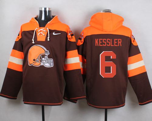Nike Browns #6 Cody Kessler Brown Player Pullover NFL Hoodie Nike Browns #6 Cody Kessler Brown Player Pullover NFL Hoodie
