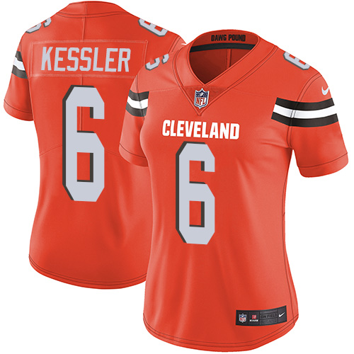 Nike Browns #6 Cody Kessler Orange Alternate Women's Stitched NFL Vapor Untouchable Limited Jersey