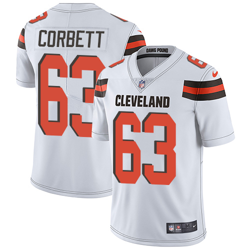 Nike Browns #63 Austin Corbett White Men's Stitched NFL Vapor Untouchable Limited Jersey Nike Browns #63 Austin Corbett White Men's Stitched NFL Vapor Untouchable Limited Jersey