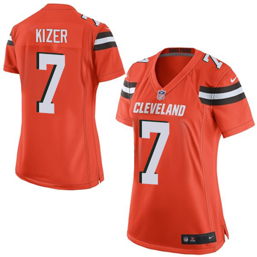 Nike Browns #7 DeShone Kizer Orange Alternate Women's Stitched NFL New Elite Jersey