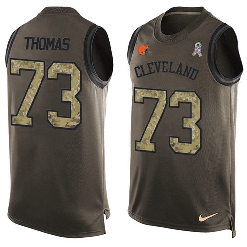 Nike Browns #73 Joe Thomas Green Men's Stitched NFL Limited Salute To Service Tank Top Jersey Nike Browns #73 Joe Thomas Green Men's Stitched NFL Limited Salute To Service Tank Top Jersey