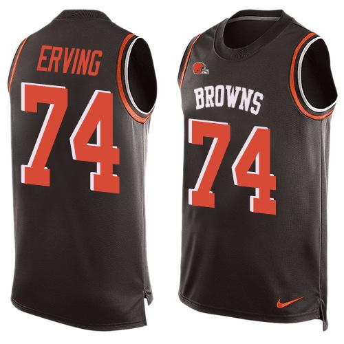Nike Browns #74 Cameron Erving Brown Team Color Men's Stitched NFL Limited Tank Top Jersey Nike Browns #74 Cameron Erving Brown Team Color Men's Stitched NFL Limited Tank Top Jersey