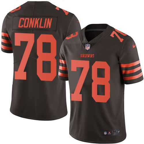 Nike Browns #78 Jack Conklin Brown Men's Stitched NFL Limited Rush Jersey Nike Browns #78 Jack Conklin Brown Men's Stitched NFL Limited Rush Jersey