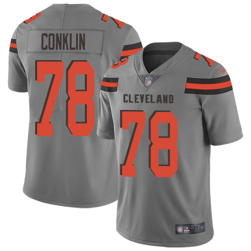 Nike Browns #78 Jack Conklin Gray Men's Stitched NFL Limited Inverted Legend Jersey Nike Browns #78 Jack Conklin Gray Men's Stitched NFL Limited Inverted Legend Jersey
