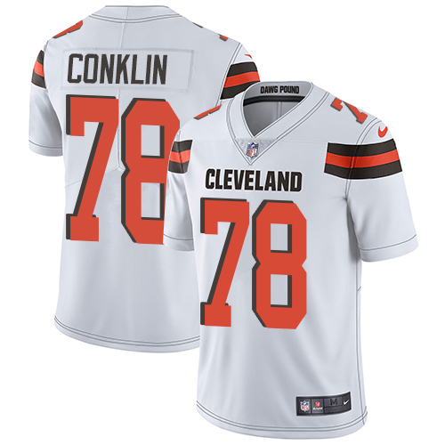 Nike Browns #78 Jack Conklin White Men's Stitched NFL Vapor Untouchable Limited Jersey Nike Browns #78 Jack Conklin White Men's Stitched NFL Vapor Untouchable Limited Jersey