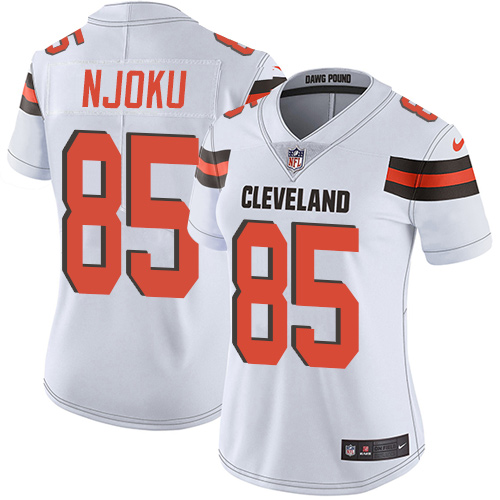Nike Browns #85 David Njoku White Women's Stitched NFL Vapor Untouchable Limited Jersey - 副本