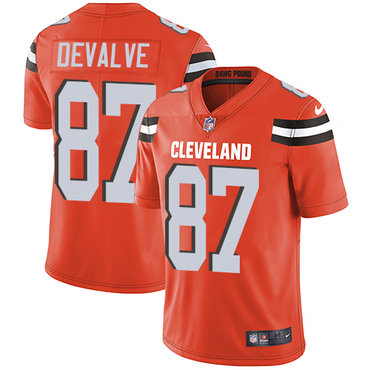 Nike Browns #87 Seth DeValve Orange Alternate Men's Stitched NFL Vapor Untouchable Limited Jersey Nike Browns #87 Seth DeValve Orange Alternate Men's Stitched NFL Vapor Untouchable Limited Jersey
