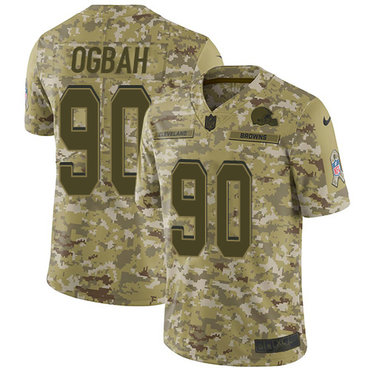 Nike Browns #90 Emmanuel Ogbah Camo Men's Stitched NFL Limited 2018 Salute To Service Jersey Nike Browns #90 Emmanuel Ogbah Camo Men's Stitched NFL Limited 2018 Salute To Service Jersey