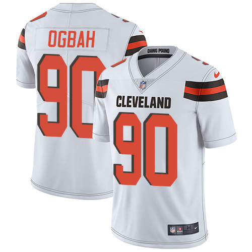 Nike Browns #90 Emmanuel Ogbah White Men's Stitched NFL Vapor Untouchable Limited Jersey