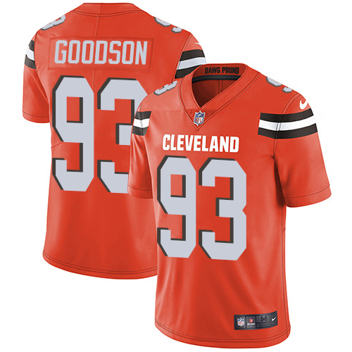 Nike Browns #93 B.J. Goodson Orange Alternate Men's Stitched NFL Vapor Untouchable Limited Jersey Nike Browns #93 B.J. Goodson Orange Alternate Men's Stitched NFL Vapor Untouchable Limited Jersey