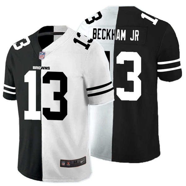 Nike Browns 13 Odell Beckham Jr. Black And White Split Vapor Untouchable Limited Jersey Nike Browns 13 Odell Beckham Jr. Black And White Split Vapor Untouchable Limited Jersey