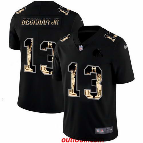 Nike Browns 13 Odell Beckham Jr. Black Statue Of Liberty Limited Jersey